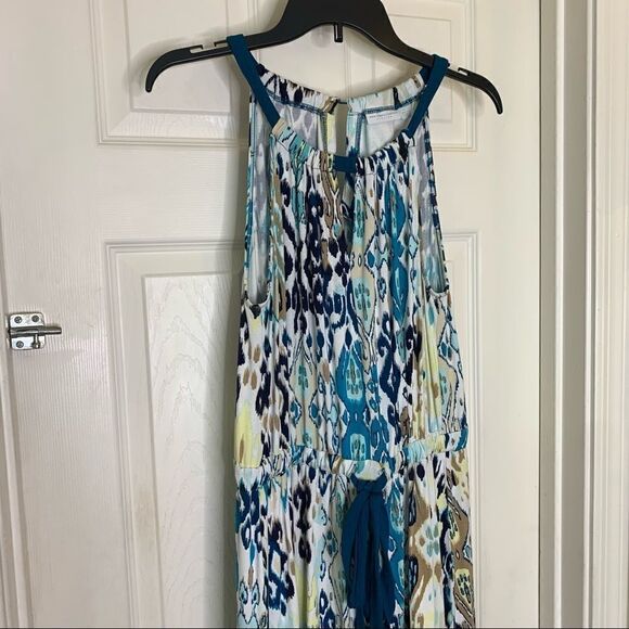 NY&CO Halter Hi-Low Colorful Dress Size Medium - Picture 4 of 12